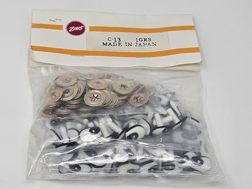 Generic Zim's 13mm Black and White Comical Cartoon Plastic Safety Eyes for Craft Amigurumi Dolls, Toys or Puppets (Bulk Pack of 144)