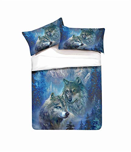 Parure de lit loup 3D pour créer une ambiance cocooning et sauvage dans votre chambre