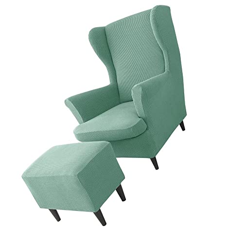 Funda De Sillón De Orejas Elástica Fundas Protector De Strandmon Funda De Sofá Relax 3 Piezas Con Funda Otomana /Funda De Cojín, Fundas Protector De Butaca Para Dormitorio, Recepción, Club ( Color : #
