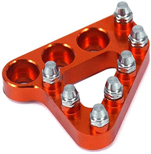 Kit Pédales Moto Frein Arrière + Sélecteur Vitesse - Alliage Aluminium CNC - Compatible 125-530 SX EXC XCF 690 - Orange