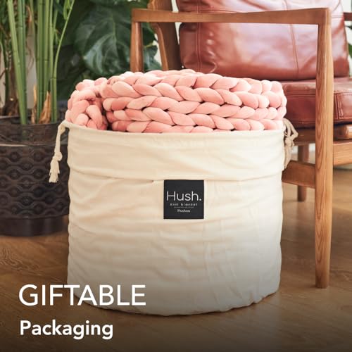 Hush Knit Weighted Blanket | 15 Lbs. – 48 x 72 Inches | Handmade | Premium Cotton Material | Chunky Knit Weave | Soft Washable Fabric | Engineered in Canada by Hush - Used condition - Image 6
