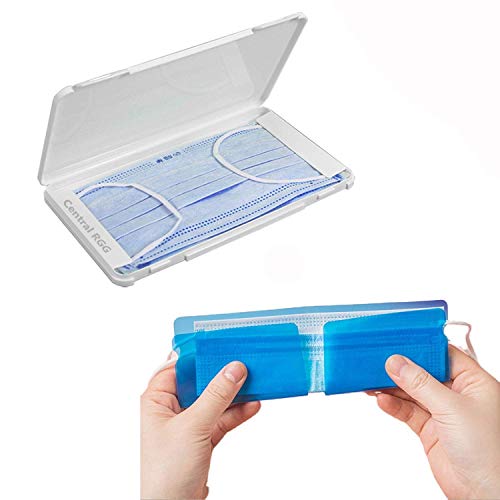 Preisvergleich Produktbild Packbox für Masken plus Maskenhalter Tragbare Masken, Maskenaufbewahrungsbox, Aufbewahrungstasche, Staubmasken, Aufbewahrungsbox zur Vermeidung von Maskenverschmutzung