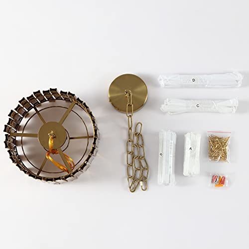 Gold Pendant Lighting 11'' Chandelier Light Modern Crystal Pendant Light Hanging Light Fixtures For Dining Room, Bedroom, Living Room, Kitchen Island #TOP7