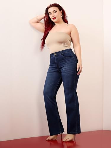 Image of Miss Chase A+ Women's Bootcut High Rise Regular Length Stretchable Denim Jeans