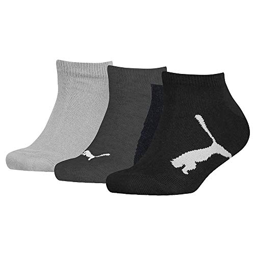 PUMA Unisex Kinder Puma Kids' Bwt Sneaker - Trainer (3 Pack) Socks, Schwarz, 27 30 EU 4 PUMA Unisex Kinder Puma Kids' Bwt Sneaker - Trainer (3 Pack) Socks, Schwarz, 27 30 EU