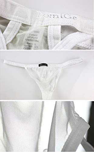 Men's Mesh Translucent Low Waist U Convex Pants Thongs2