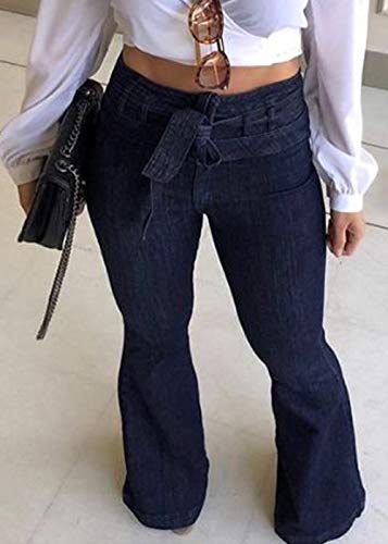 Cocoinsity Womens Denim Pants High Waist Boot Cut Trousers Skinny Bell Bottom Mom Jeans3