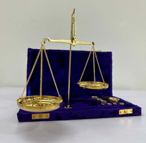 Báscula decorativa de latón estilo tradicional tarazu miniatura 6