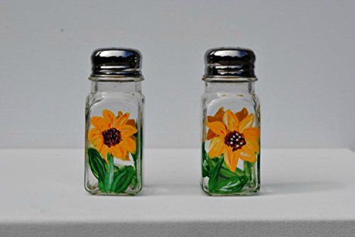 Sunflower Salt and Pepper Hand Painted Shakers Set