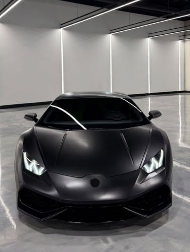 Image of HOME13 Solid Matte Black Vinyl Car Wrap Sheet Sticker and Decal Auto Car & Bike Vehicle Motocycle Air Release Bubble Free Self Adhesive (12 x 75, Matte Black)