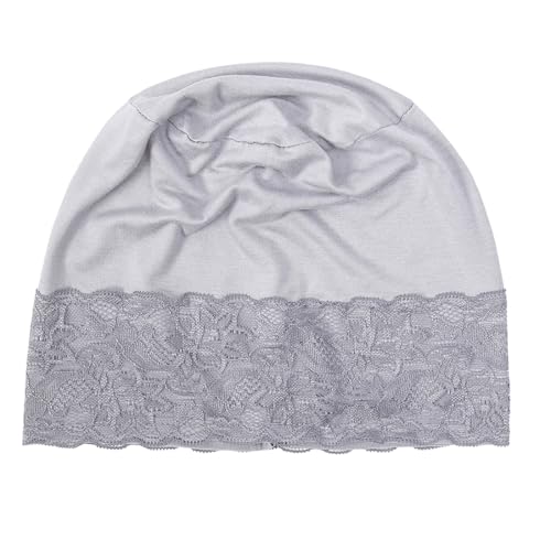 Lucky staryuan Lace Undercap Hijab, Stretchy Full Coverage Inner Cap for Women, White, 10 Pack (US, Numeric, 6 3/4, 7 1/4, Multicolors)