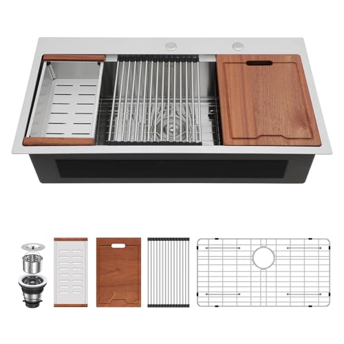 Lordear 36 Drop In Kitchen Sinks Worktation...