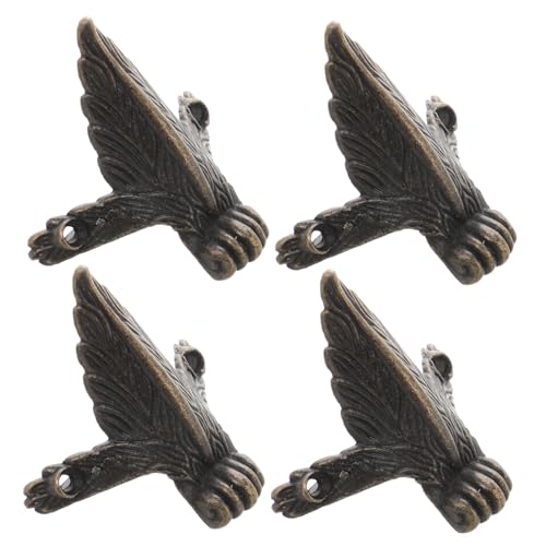 Holibanna Juego De 4 Pies Decorativos de Aleación de Zinc Muebles de Unidades Soporte Vintage Cajas de Joyería y Gabinetes Instalación y Durabilidad