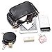 Small Crossbody Bag for Women Shape Golden Zippy Handbags with Coin Purse including 3 Size Bag (Black)