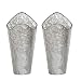YXMYH Galvanized Metal Wall Planter, Farmhouse Style Hanging Wall Vase Planters for Succulents or Herbs,Wall Vase for Country Rustic Home Wall Decor (2 Sets)