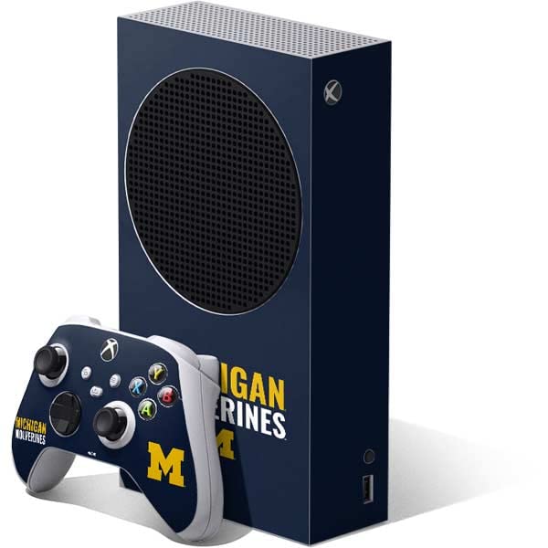 Skinit Decal Gaming Skin Compatible with Xbox Series S Bundle - Officially Licensed University of Michigan Wolverines M Design