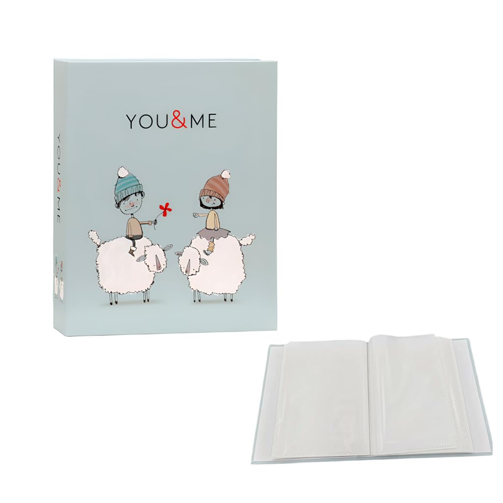 ZIBUYU® Photo Album - 4x6 Inch (10x15cm) Scrap Books for Memories, 100 sheets Medium Album for Photos Collection with Textured Cover Design, Blue & White, for Family, Wedding, Baby, and Travel-image-24
