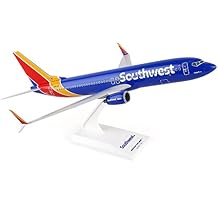 SkyMarks Southwest Airlines Boeing 737-800 1/130 Airplane Model Kit New Livery Heart Blue Collectible with Display Stand for Adult Collectors Ages 14+
