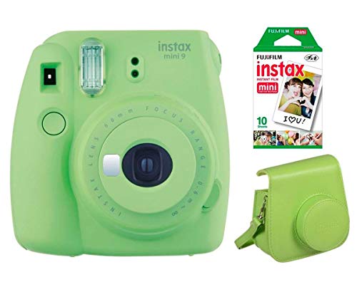 Kit Fujifilm Instax Mini 9 Lime Green (Camara+Funda+10pk)
