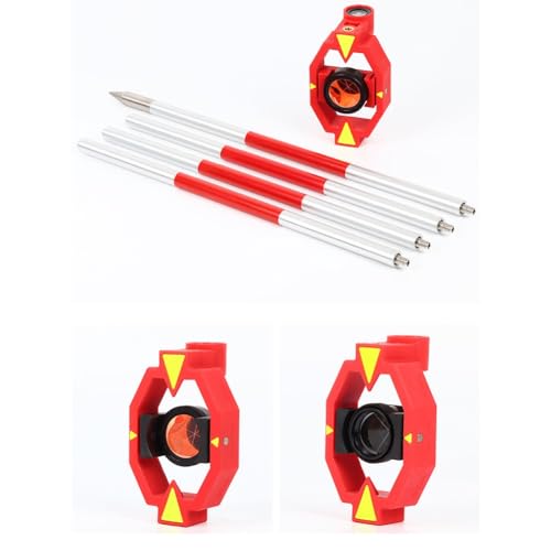 NEIQIUWING Pour miroir de test en alliage d'aluminium pour remplacer la station totale, mesurage, 4 broches
