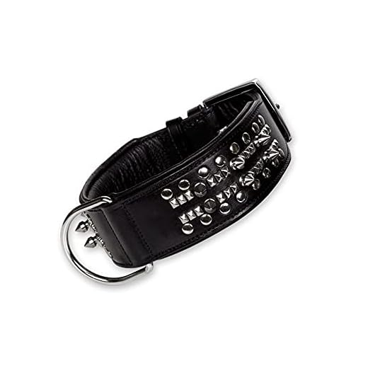 Nobby Leder Halsband "DELGADO" schwarz 50 cm (44-49 cm); 50 mm