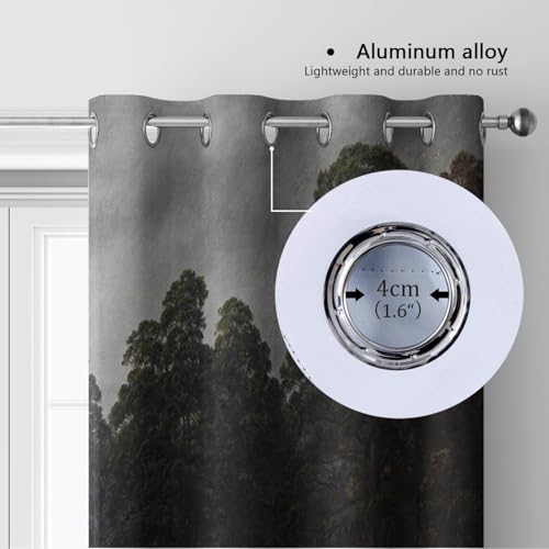 Rideaux à œillets assombrissants au design paysage raffiné