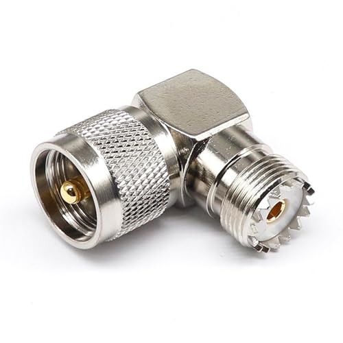 Conector RF UHF Macho a Codo Hembra UHF de 90 Grados SL16 Adaptador de Acoplamiento Coaxial 2