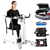 Upgrade Electric Patient Lift Transfer Chair - Foldable Transfer Lift Chair for Car- Handicap Lift Shower Chair, Bathroom Wheelchairs Transfer Chairs for Seniors, Adults & Disabled