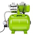 1.6HP Shallow Well Pump with Pressure Tank, 115V, Stainless Steel Irrigation, Automatic Water Booster Jet Pump for Home, Garden, and Lawn Use – Reliable Water Supply Solution