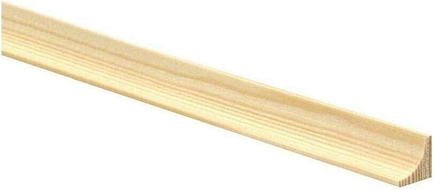 1M / 39.37Scotia pine decorative trim moulding 15x15mm or 20x20mm beading wooden timber edging TMW Profiles WARS (War-20mm)