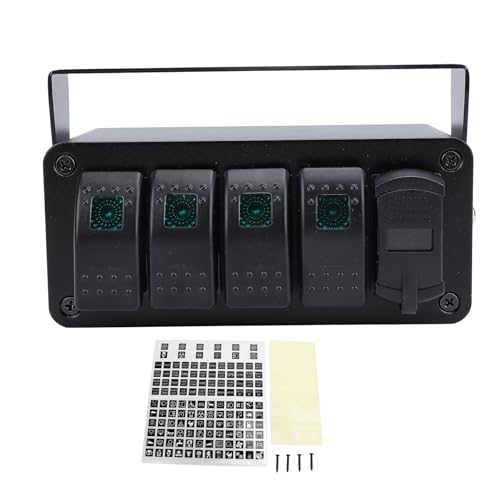 Boîte de commutation 12V 24V multifonction à bascule avec chargeur USB C de camion