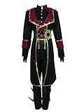 Xiao Wu Ensemble Stars Valkyrie Road to The Sovereign Mika Kagehira Cosplay Costume (Male XS) Black,red