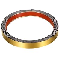 Edelstahl Zierleisten Selbstklebend, Gold Zierleisten Wand, Wandleisten Selbstklebend fur Kantenschutz Wand, Zierleisten Wand für Decke Möbel Spiegel – Selbstklebend & Wasserdicht (5mx1cm)