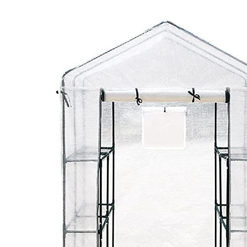 PPLAS Guanario de jardín al Aire Libre 3 Capas Grandes Caminatas Invernadero con Marco de Acero EDUCACIÓN FÍSICA Cubierta de Tela de Malla guardería ventilada Caliente (Size : Single Grid)