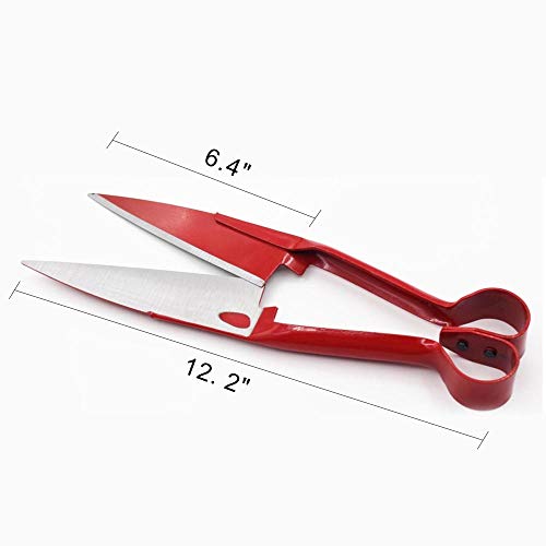 Sheep Shear Grass Shear Alpaca Shears R Shaped Design For Large Thick-Haired Animal Grooming (Red) #TOP1
