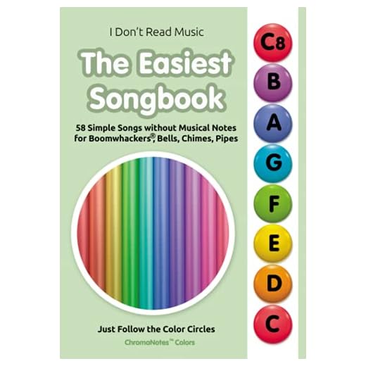 The Easiest Songbook. 58 Simple Songs without Musical Notes for Boomwhackers®, Bells, Chimes, Pipes: Just Follow the Color Circles (ChromaNotes™ Colors) (I Don't Read Music)