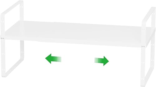 WEJIPP Organizador de gabinete, estante expandible para gabinete, estantes apilables, estante de almacenamiento ajustable, elevador para cocina,