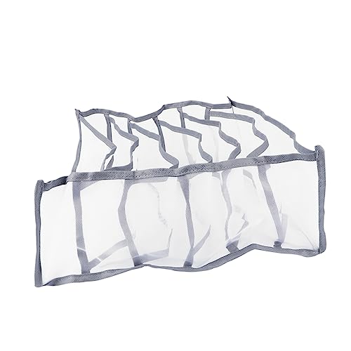 Levemolo 1Pc Multi Underwear Storage Box Washable Cloth Organizer for Socks and Accessories Space Saving Design Blue and Grey for Closet and Organization