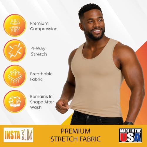 Image of Insta Slim - Made in USA 3 Pack Compression Muscle Tank Body Shapers for