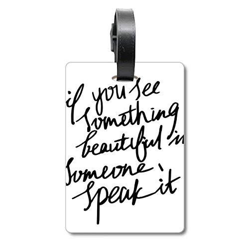 Étiquette pour valise de voyage Something Beautiful message positif