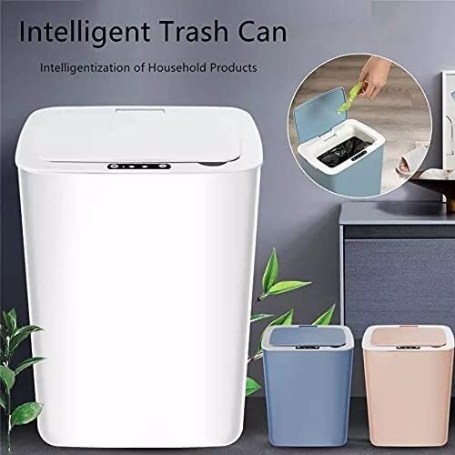 14L Smart Induction Trash Can, Electric Household Trash Bin with USB Charging, Silent and Automatic Opening for Kitchen, Bedroom, Bathroom(Pink)