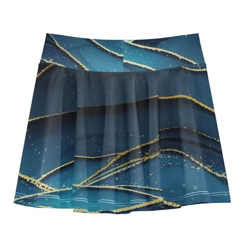 Joisal Deep Blue Turquoise Tennis Skirts Kids Outfit Athletic Shorts Girls Skorts Pleated 4t2