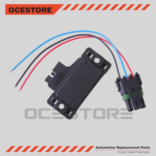 OCESTORE 3Bar 12219935 Manifold Absolute Pressure Map Sensor 3 Bar 5S2556 Connector Pigtail Plug Wire 12223861 Compatible with Tahoe Yukon Malibu C1500 Camaro 28182633 Turbo Boost 16040749. - Thumbnail 2