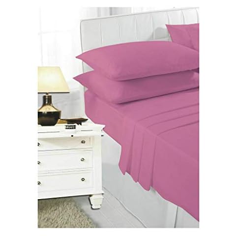 HOME ACE® Fuchsia Non Iron Percale 180 Thread Count 100% Poly Cotton Pillowcases 2 Pack 50 x 75CM Cover