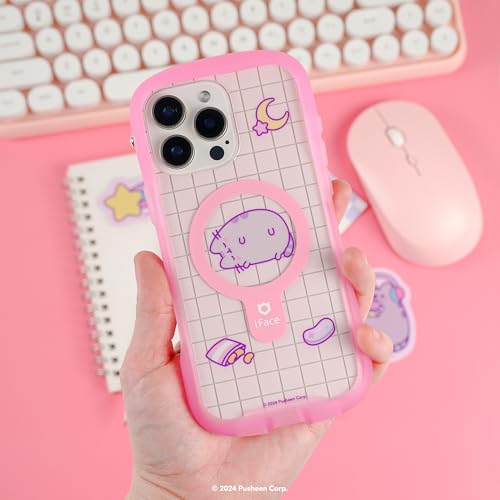 Evita fundas aburridas usando la lámina Pusheen iPhone 16 Plus iFace transparente 4