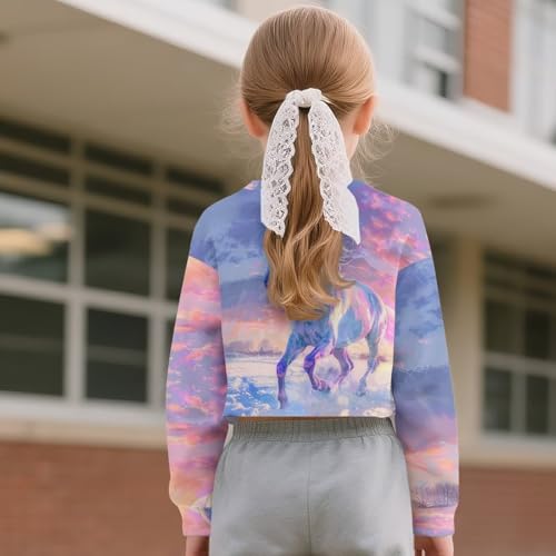 Girls' Long Sleeve Crop Tops Trendy Graphic Tee Shirts Casual Pullover Sweatshirt Crewneck Fall Winter Clothes2
