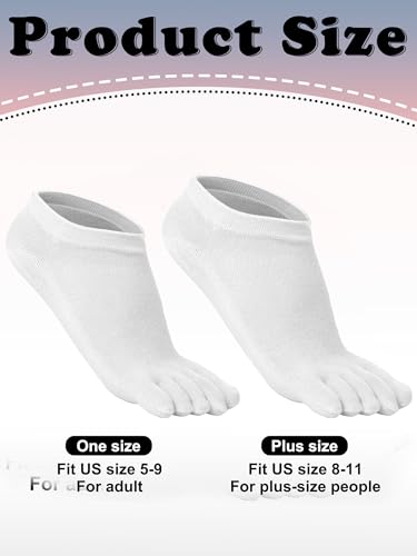 Image of Bencailor 6 /12 /32Pairs Women Toe Socks Five Toe Cotton Socks Ankle Sock with Toes Separated for Women Men Athletic Running