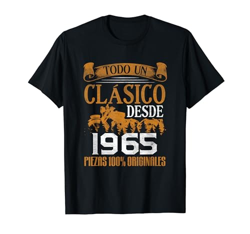 Nacido En 1965 - 57 años Cumpleaños Moto Biker Hombre Motero Camiseta