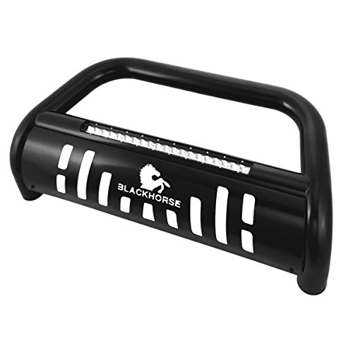 Image of Black Horse Beacon Bull Bar Skid Plate Black Compatible with 2007-2014 Cadillac Escalade ESV|2007-2014 Cadillac Escalade EXT|2007-2013 Chevrolet Avalanche-BE-GMTAB