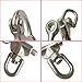 Generic Marine Grade 316 Stainless Steel Rotary Shackle Hand Pull Quick Hanging Shackle Spring Buckle for Hoisting Rope Suspension (2Pcs, 5